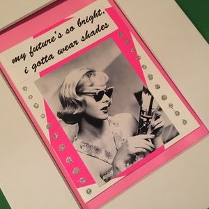 Glitter 50s glam shades matted art neon pop
